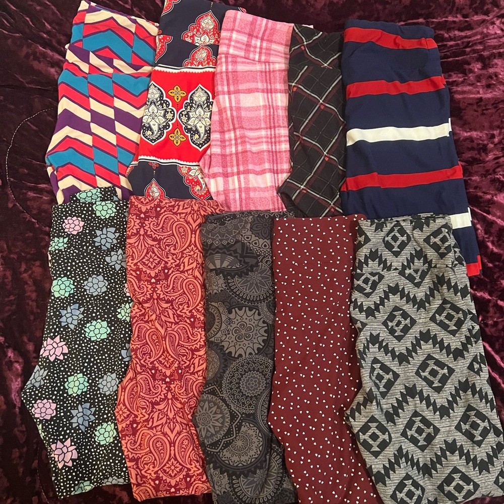 OS LulaRoe leggings ten pairs